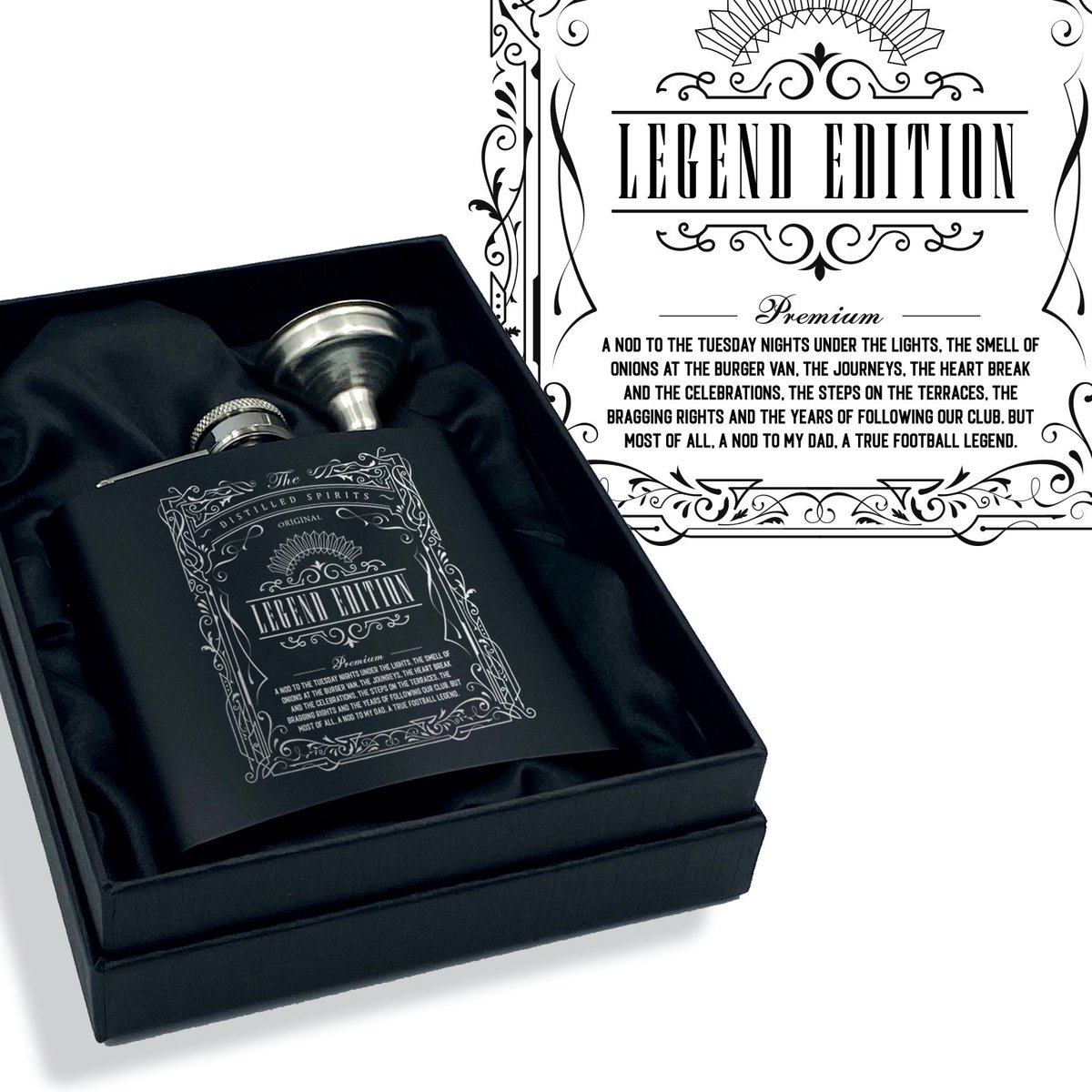 The perfect Father's Day Keepsake Gift for a football Dad! ⚽️ Our engraved hip flask gift set, with keepsake message to give a nod to the legends of football dads | theterracestore.com/products/footb… Retweet, we will give one away!