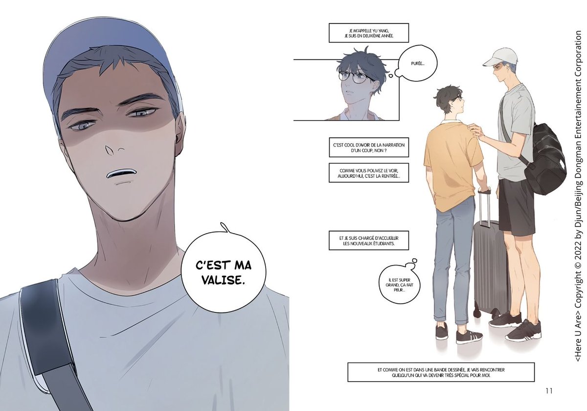 TaifuComics's tweet photo. Découvrez les premières images de Here u are 🩵💙

Un petit extrait pour vous faire patienter jusqu'au 31 mai !
Que pensez-vous de cette première rencontre ? 👀

#Hereuare #manga #webtoon #yaoi #BL #taifucomics #djun https://t.co/iXKypPSncX