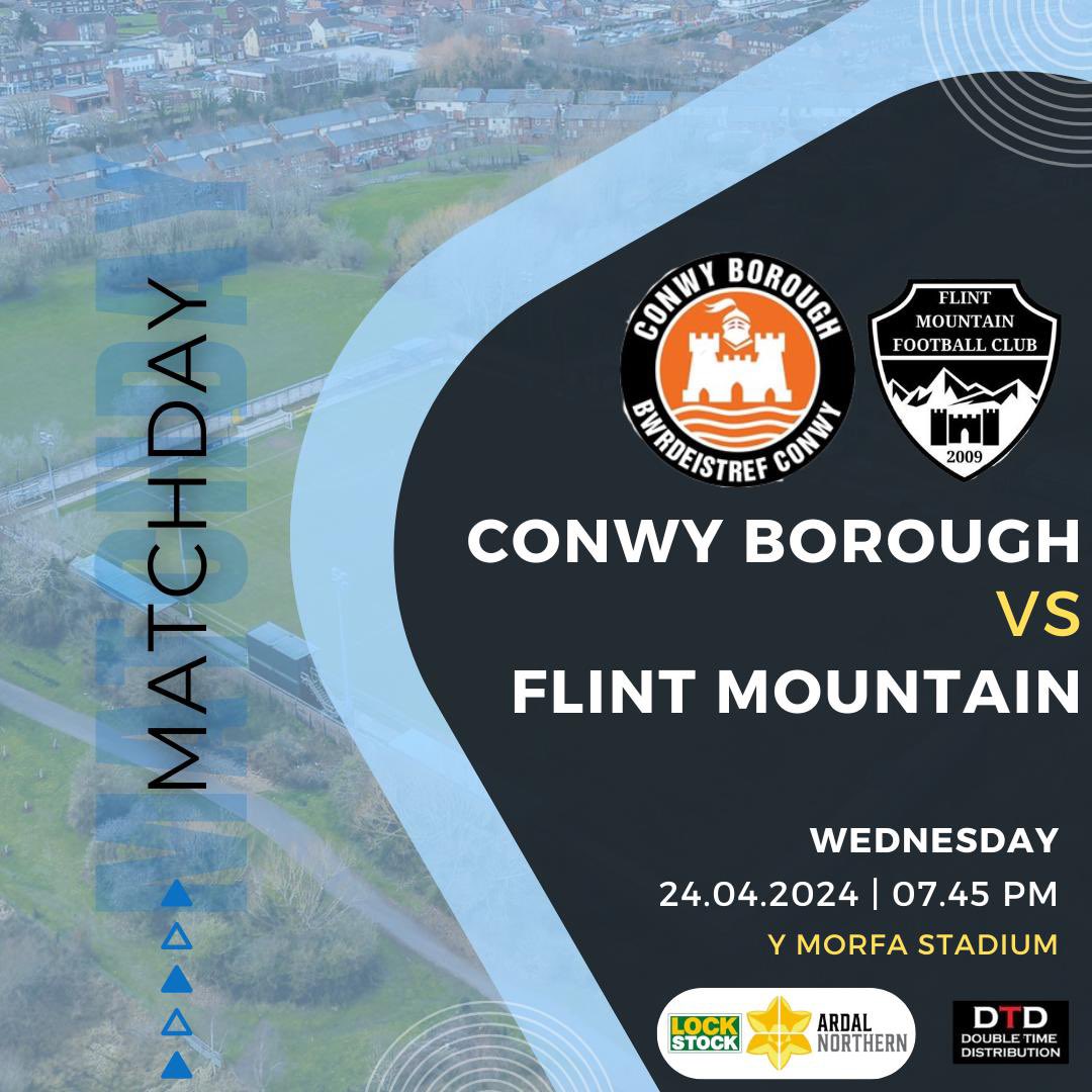 MATCH DAY: Tonight we return to league action and travel to @ConwyBoroughFC in the #ArdalNW

A point would see us climb to top spot with the end of the season fast approaching, but three points are as always the target. 

Come and show your support!

#VivaLaMountain