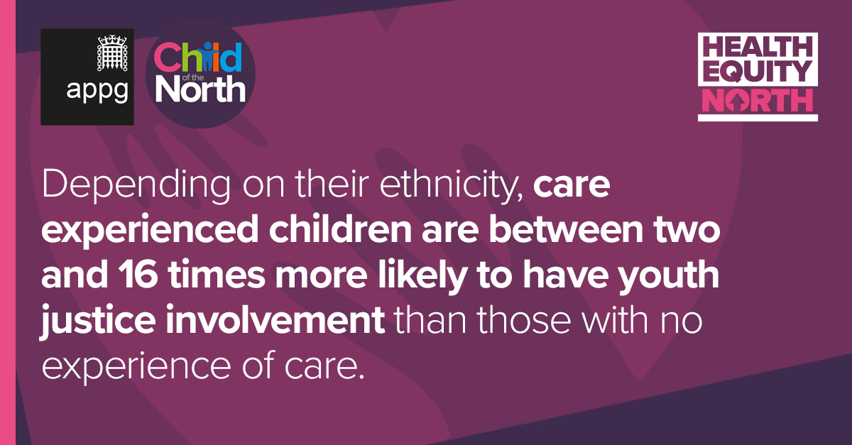 Our research has found there are deep intersectional inequalities in the care system - mixed heritage populations experience particularly high levels of both socioeconomic and ethnic inequity in care rates Read more in our @ChildoftheNort1 report healthequitynorth.co.uk/children-in-th…