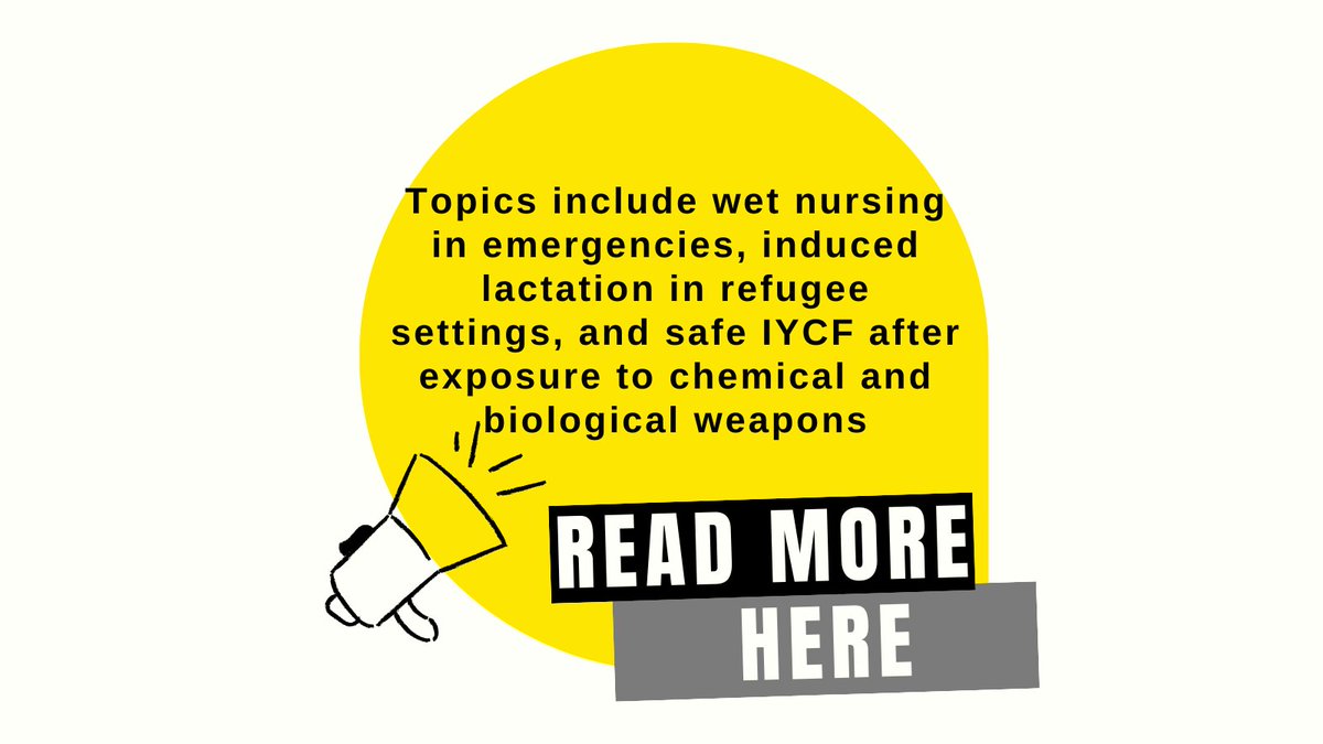 📢NEW research on Infant and Young Child Feeding in Emergencies (#IYCFE) added to the IYCF-E Repository! Topics include #wetnursing in emergencies, induced #lactation in #refugee settings and more. ennonline.net/ife/iycferepos…