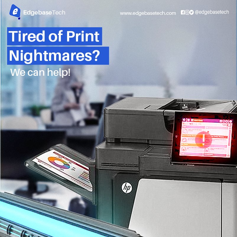EdgebaseTech's tweet image. Say goodbye to printer frustration! ☺️

Our experts can diagnose and fix any printing issue, no matter how complex. We&apos;ll get you back to printing with confidence so you can focus on what matters most.

#edgebasetechnologies 
#EdgebaseTech 
#printingservices
#lagos 
#Abuja