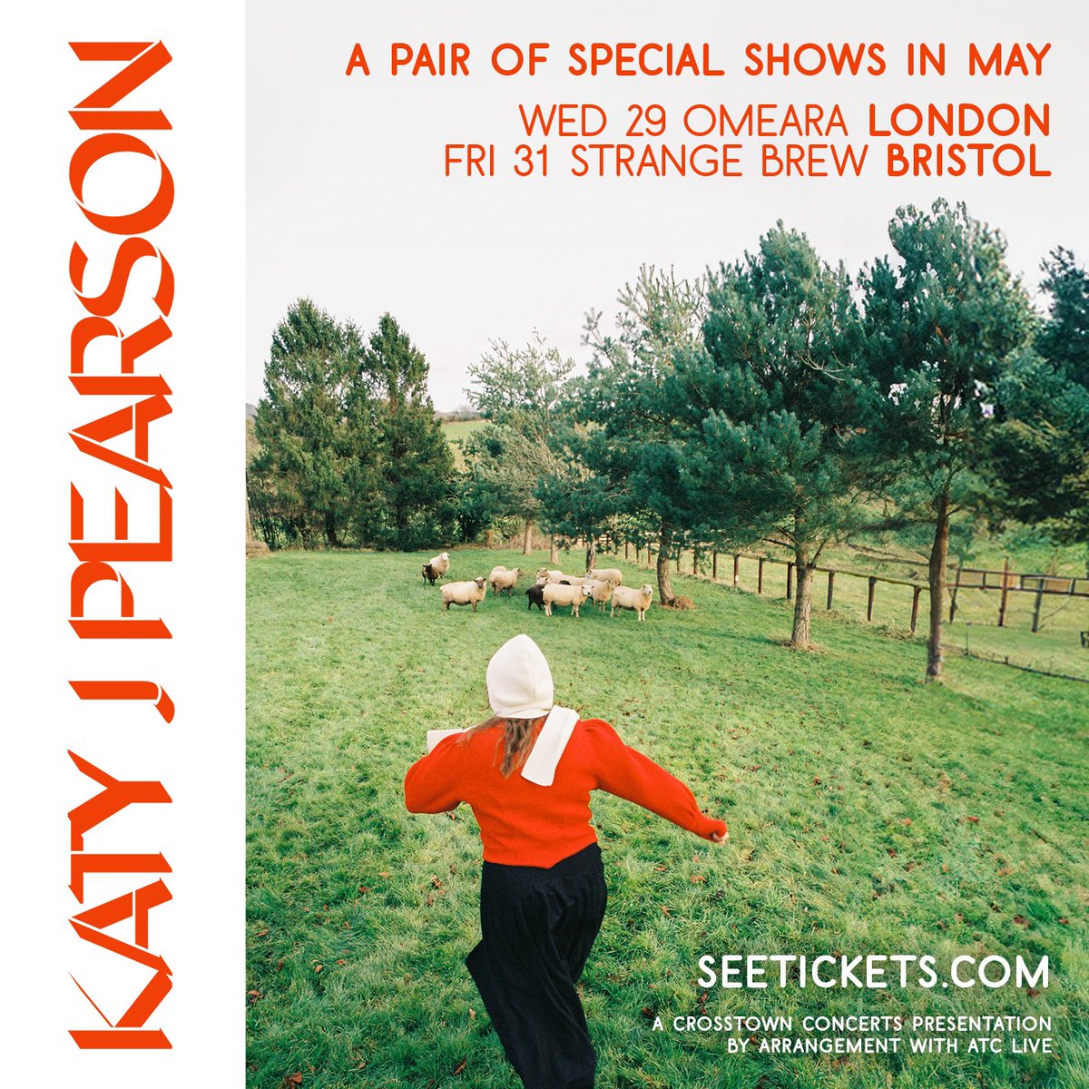 .@KatyJPearsonnn plays @OmearaLondon and @strangebrewbriz this May! Tickets are on sale Friday 26th April at 10am: crosstownconcerts.seetickets.com/event/katy-j-p…