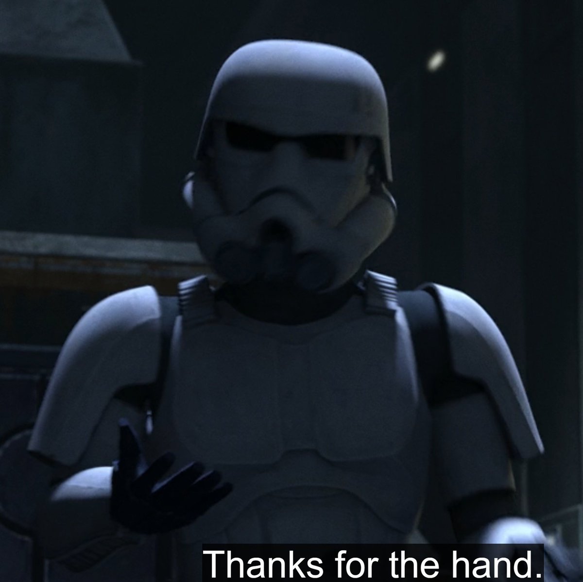 hellikait's tweet photo. #TheBadBatch spoilers

3 SEASONS AND THEY FINALLY GIVE MY BOY A HAND

(Also or course he had to make a dad joke about it, he couldn't possibly help himself) https://t.co/RyuyVWwxh8
