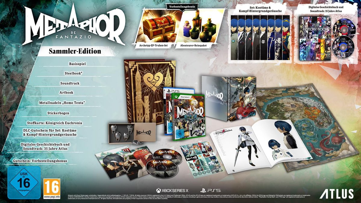 JETZT geht es weiter! Die Collector's Edition zu Metaphor: ReFantazio ist jetzt wieder für PlayStation 5 und Xbox Series bei Amazon vorbestellbar. Zu Amazon: amzn.to/44dv8lp Affiliate-Link. #Werbung