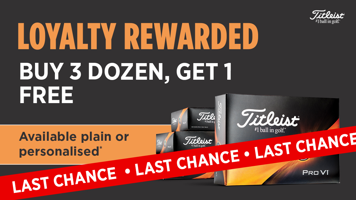 Last chance! Order three dozen premium Titleist golf balls by 5pm today and receive a fourth dozen completely free. Order through the link below 🚨 👉 fg1.uk/8723-Q870433