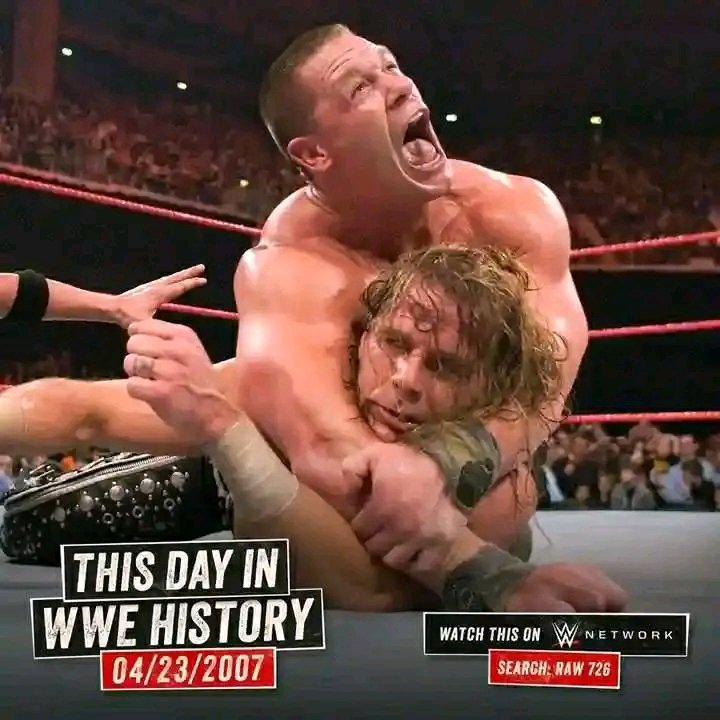 17 years ago today on RAW: The classic Wrestlemania rematch between John Cena & Shawn Michaels 🔥 

This match took place in London, England 🇬🇧