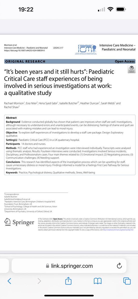 esrayeter18's tweet photo. ✨first publication alert✨ 

Proud to be part of this publication focused on the impact of investigations on paediatric ICU staff wellbeing! 🥳 https://t.co/gDMrVmbOGO
