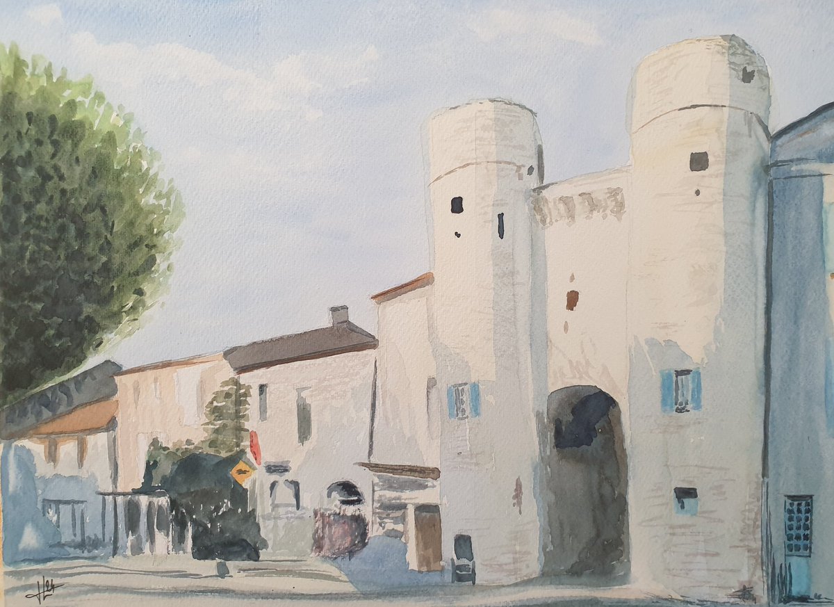 Taulignan, Drôme provençale. 
#aquarelle #watercolor #watercolorpainting #Dromeprovencale