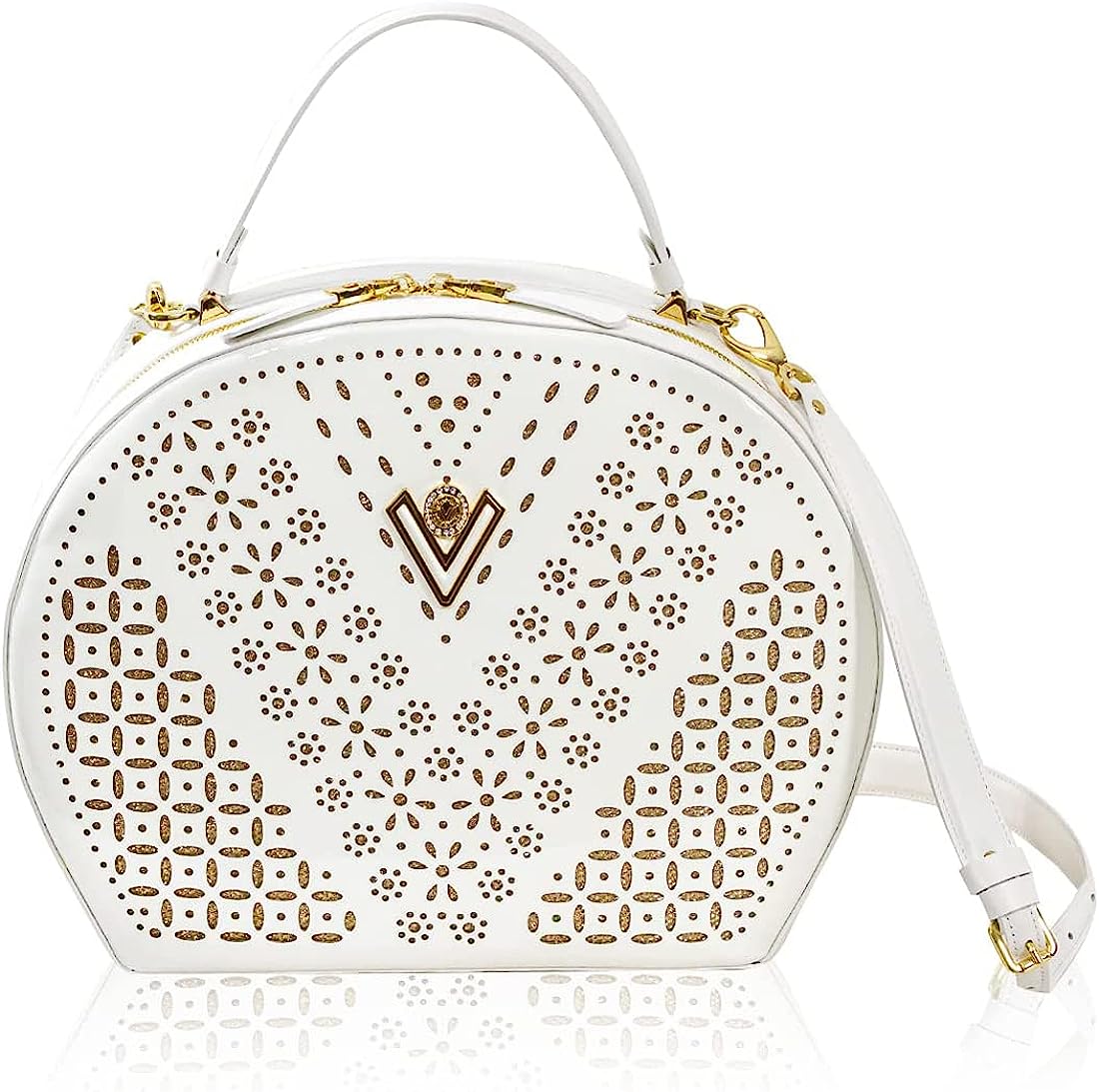 RebeccaringShop's tweet photo. Valentino Orlandi Women's Large Handbag Italian Designer Purse Bowling Bag Top Handle Alabaster Embroidered Genuine Patent Leather Bag in Laser Cut Gold Design

SHOP HERE!!! https://t.co/E6xms42poD

#smwholesaleshop https://t.co/tg9rd73GpP