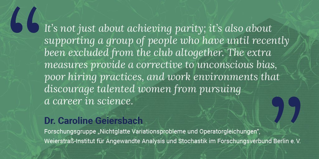 We asked female scientists from our seven institutes why it is important to promote women in the STEM sciences. But the “why” is only the beginning. What counts for realization is the “how”.
Apply now for the Marthe Vogt Award: fv-berlin.de/en/careers/mar…