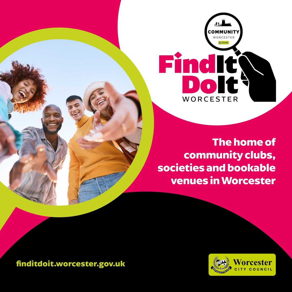 Find it do it Worcester, the hub of activity across the city …
FIDI Worcester is a central hub that allows local people to find anything and everything that may interest them from venues to clubs in one easy to find place.

Sign up now don’t delay : loom.ly/z4eDjj8