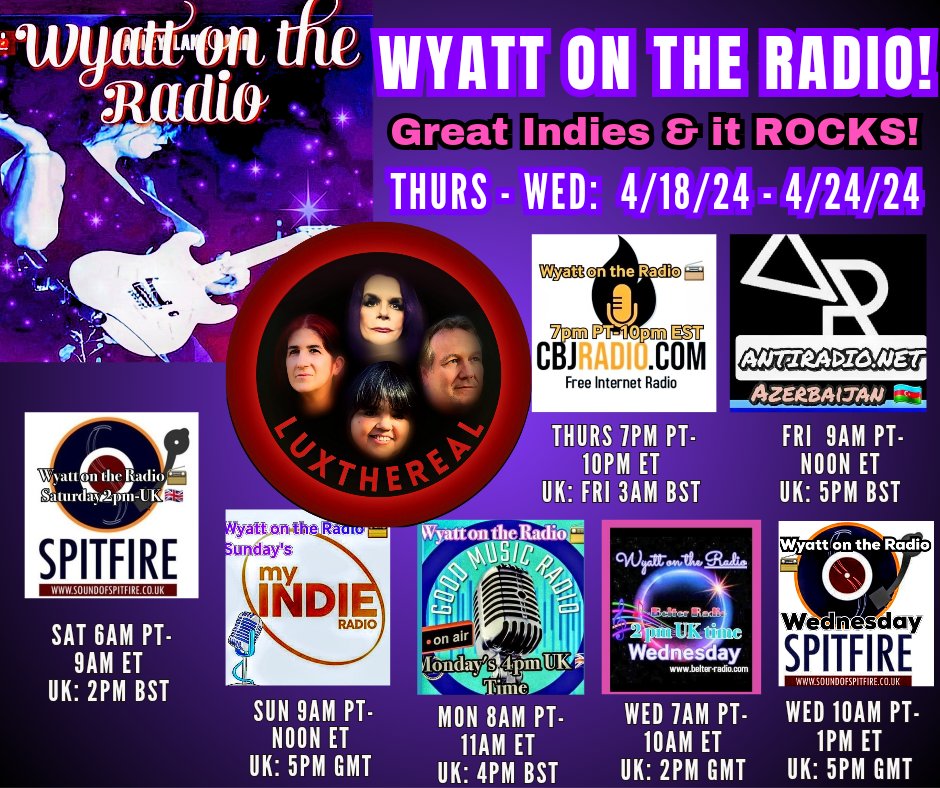 WED 4/24 Wyatt On The Radio & it ROCKS! Luxthereal/Great Indies soundofspitfire.co.uk belter-radio.com #repost @luxthereal1 @wyattpauley @BelterRadio @SoundofSpitfire @BlazedRTs @TraceMess_469 @thgc_rts @sweetleefmusic @MusicBuzz14 @webimagineserv2 #wyattontheradio