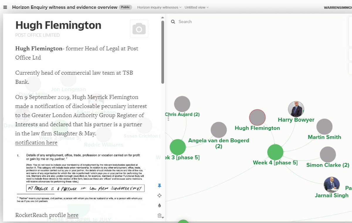 @warrensimmons88 @BeMoreBarbara @Alicetweets @SoapStoneChilum @AndyHoltonDJ @nickwallis @GouldsBlog @stugoo17 Hugh Flemington, General Counsel Susan Crichton’s Head of Legal at Post Office/TSB, is married to a Slaughter and May partner. That firm seconded partner Jeff Triggs into the GC role. But we really want to know about the Cameron McKenna defamation team advice on Second Sight.