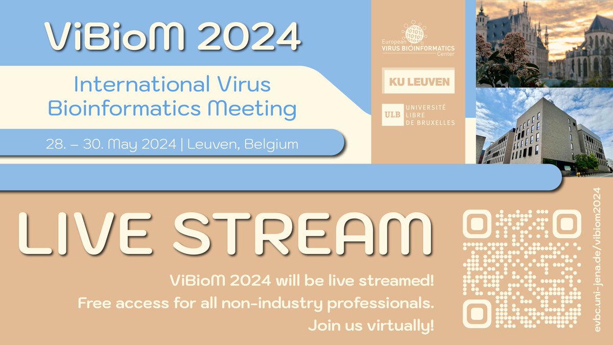 Excited to announce that #ViBioM2024 will be live streamed! Free access for all non-industry professionals. Registration deadline: 24 May 2024 Don't miss out on this exclusive opportunity to join us virtually. #Livestream evbc.uni-jena.de/events/vibiom2…