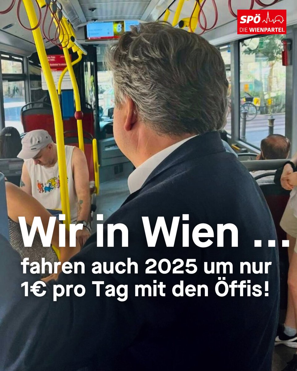 Das 365 Euro Öffi-Ticket ist auch 2025 fix!🤩 Ein Meilenstein in Europa und für die Mobilitätswende. In welcher Millionenstadt ist das sonst noch möglich?