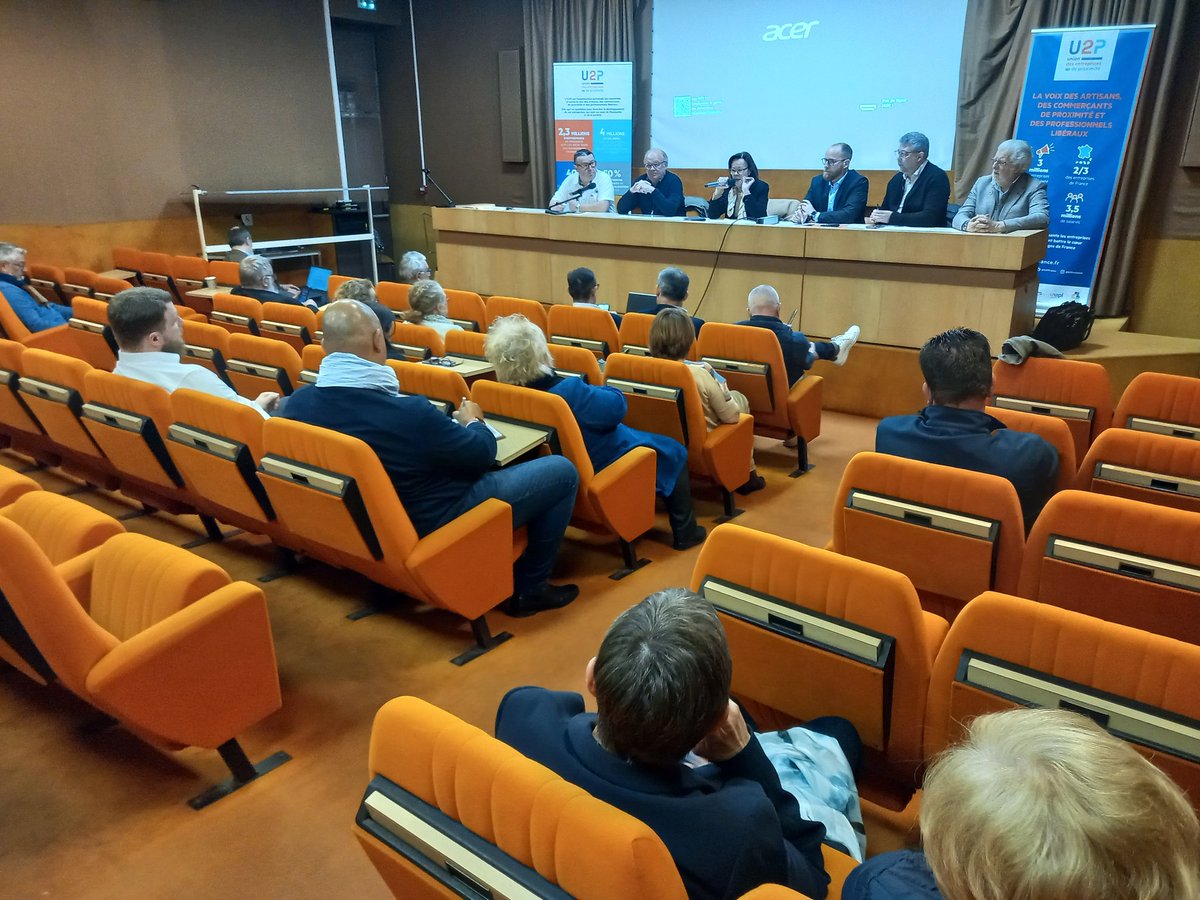 L´#U2P 76 et la #CAPEB 76 participent ce matin à  l´assemblée générale de l´U2P Normandie à  Caen. L'occasion de présenter l'ensemble des actions réalisées en 2023 au bénéfice des artisans, des commerçants de proximité et des professionnels libéraux.