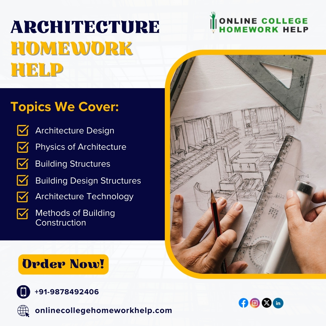 Onlinechwhelp's tweet image. 🏛️ Struggling with Architecture Homework? We've Got You Covered!
Topics We Cover:
🏗️ Architecture Design
🔬 Physics of Architecture
🏠 Building Structures
📲 +91-9878492406
🌐 onlinecollegehomeworkhelp.com
#ArchitectureHomeworkHelp #AssignmentHelp #OnlineCollegeHomeworkHelp