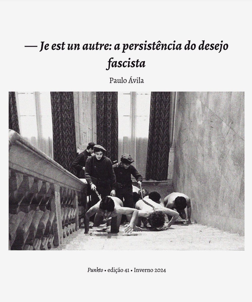 RevistaPunkto's tweet photo. • online • «Je est un autre: a persistência do desejo fascista» • Paulo Ávila • 

https://t.co/4IahFqlNV0 https://t.co/9YUm9cfySn