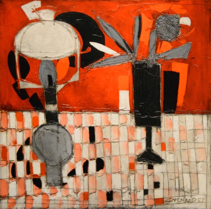 Still Life in Red and Black (1953) by Claude Venard

Image: Guarisco Gallery