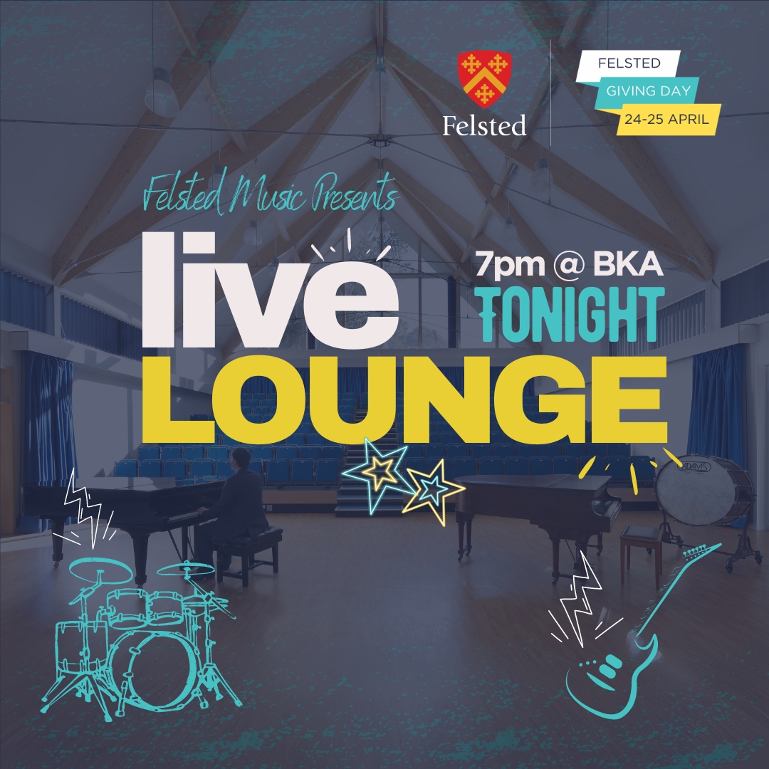 Join us tonight in the BKA at 7pm for @felstedschool Live Lounge - promises to be a highly enjoyable evening.
#livelounge #felstedfamily #felstedfun #iloveboarding
#felstedgiving24