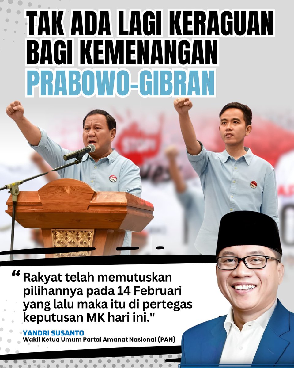 SitoRenaldi's tweet photo. Mereka menerima dengan sangat lapang dada dan legowo terhadap keputusan MK yang sudah dianggap sangat final
#PrabowoPresiden https://t.co/Nkaf5MZ3Ow