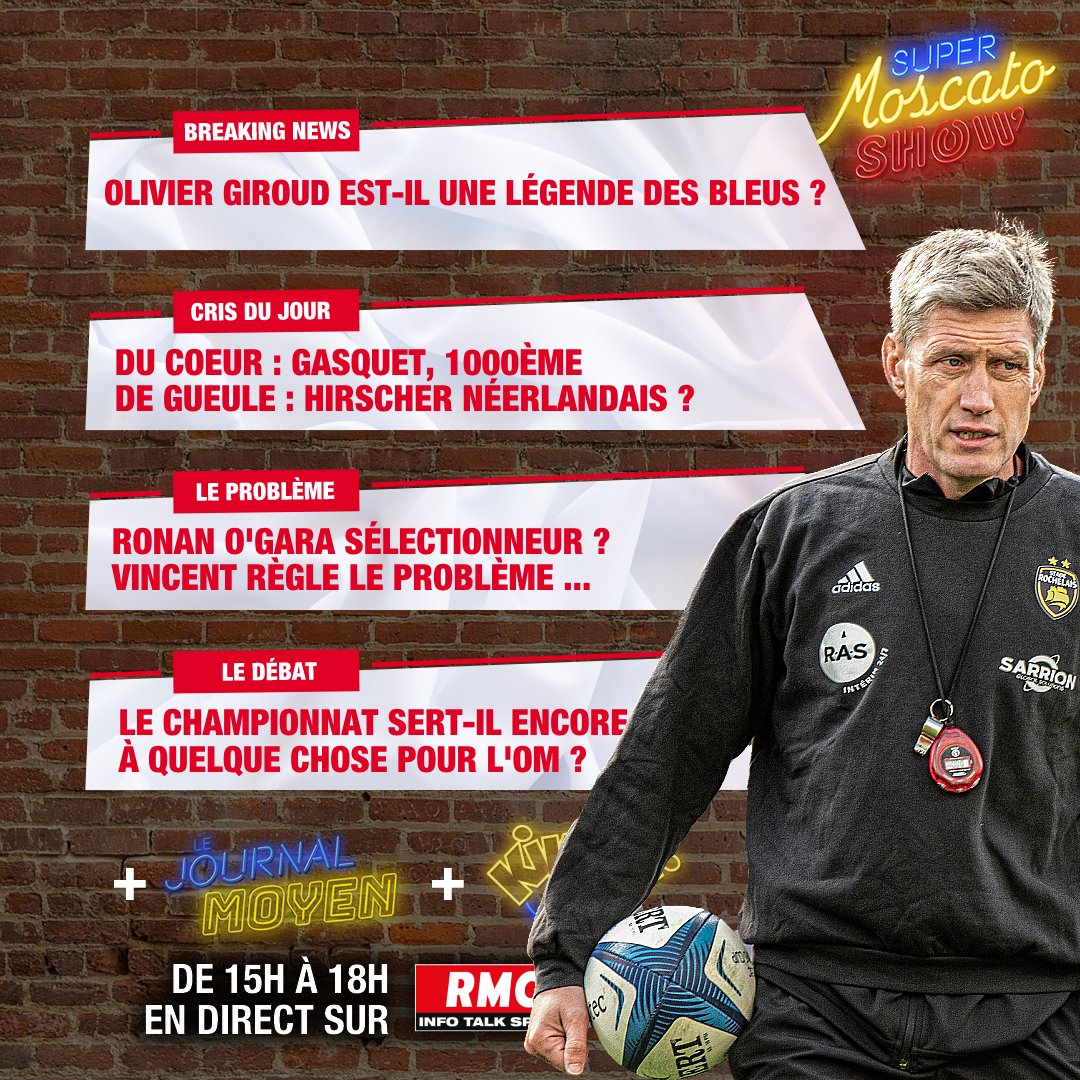 🗞 Le programme du jour est en ligne !! 🎙 Rendez-vous dès 15h en direct sur RMC.