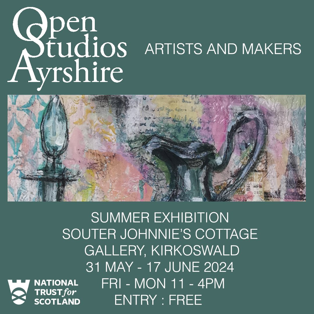 Open Studios Ayrshire at Souter Johnnies Cottage Gallery in Kirkoswald. Been wanting to put some work in here for a bit looking forward to it look's a great place!

#artgallery #shoplocal #visitsouthayrshire #northcarrick#historiccottage #ForTheLoveOfScotland #ArtExhibition