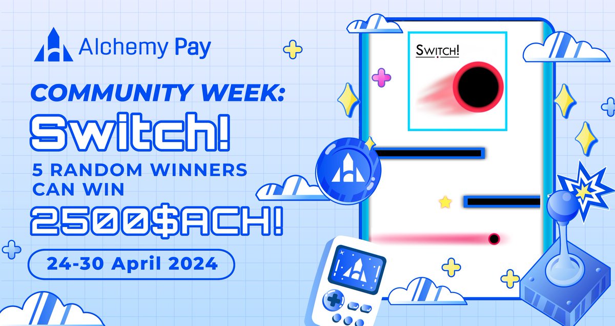 🎮Join the #AlchemyPay Telegram Community #Gaming Event!🎮 Embark on a thrilling gaming experience with the game and aim for the top to win fantastic prizes! 🎁5 top players share 2500 $ACH Join now! t.me/alchemy_offici… #Giveaway #fun #cryptocurrency