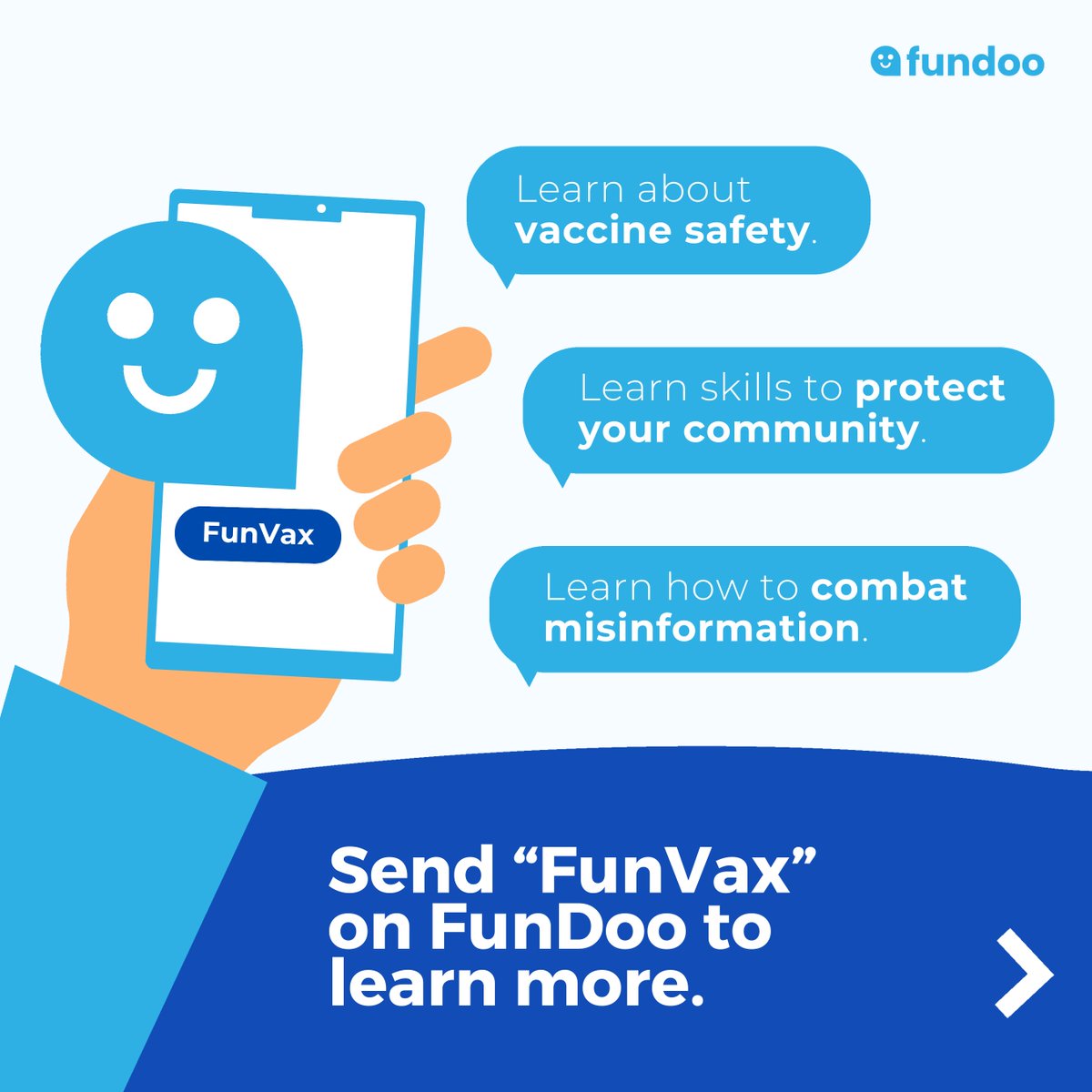 Vaccines are key to ensure a healthy and safe world for all 🌍🛡️ Dive into a world of adventure and knowledge by exploring FunDoo, UNICEF’s digital life coach. ➡️To start, send “FunVax” at bit.ly/funvax #WorldImmunizationWeek