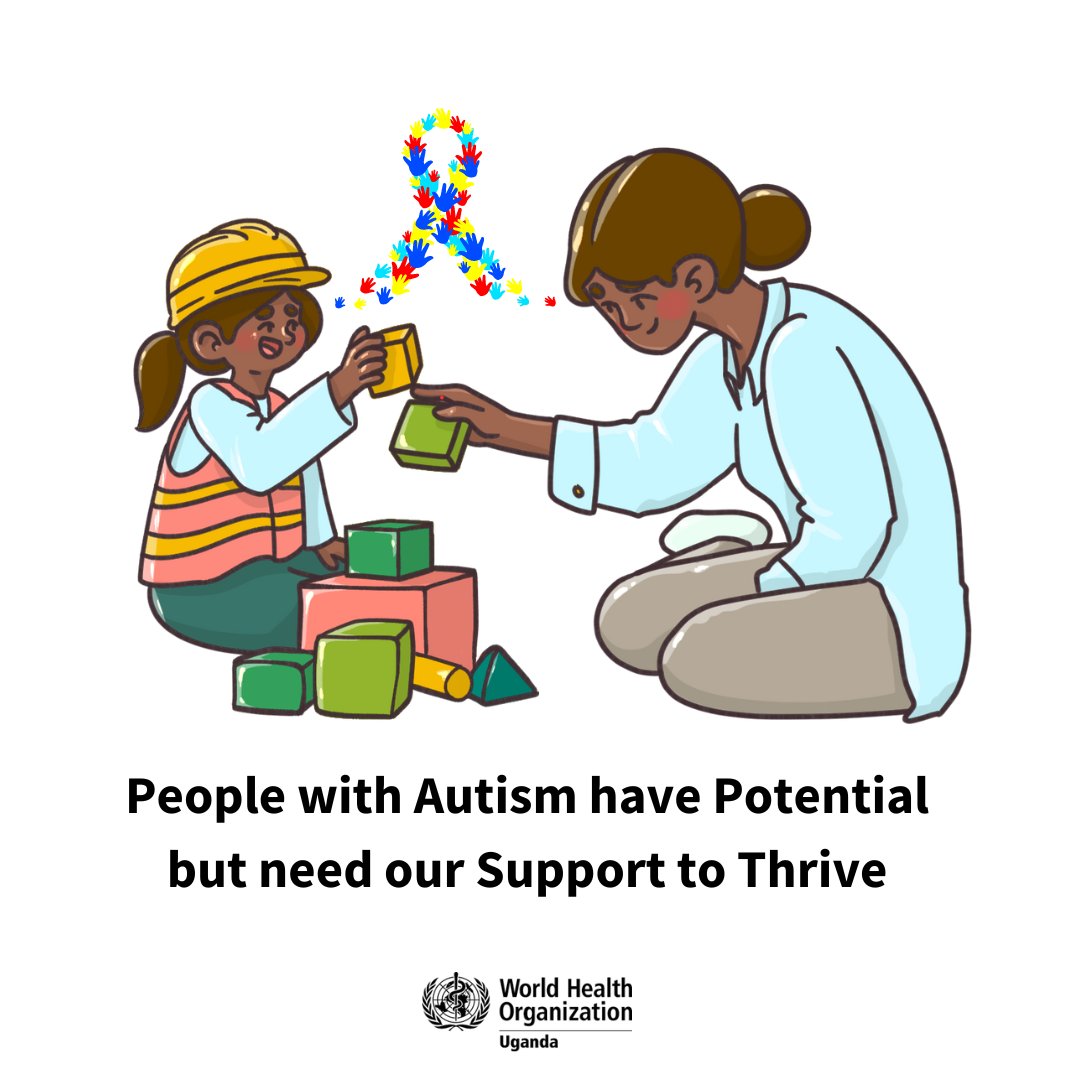 88 out of 10,000 people in #Uganda have autism, posing a challenge to their social behavior and communication (UBOS 2022). @WHOUganda supports the adoption & implementation of the @WHO Mental Health Gap Action Program to scale up mental & neurological disorder interventions.