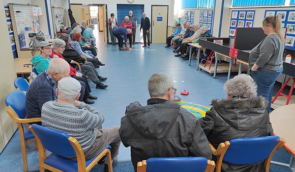 Client Event: Our indoor curling group is so popular at SRSB. It's a great social get together as well as a bit of gentle exercise and healthy competition. If you're interested in joining the group it happens every Mon, call for more info 0114 272 2757 or activities@srsb.org.uk