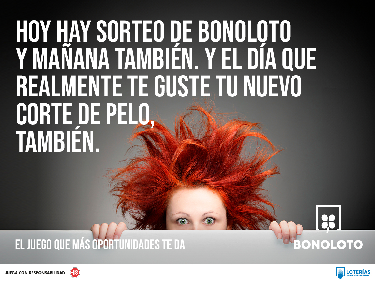 Hoy hay sorteo de #BonoLoto y mañana también. Y el día que realmente te guste tu nuevo corte de pelo, también. Juega de lunes a domingo desde 0,50€ la apuesta y consigue grandes premios. loteriasyapuestas.es/es/jugar/bonol…