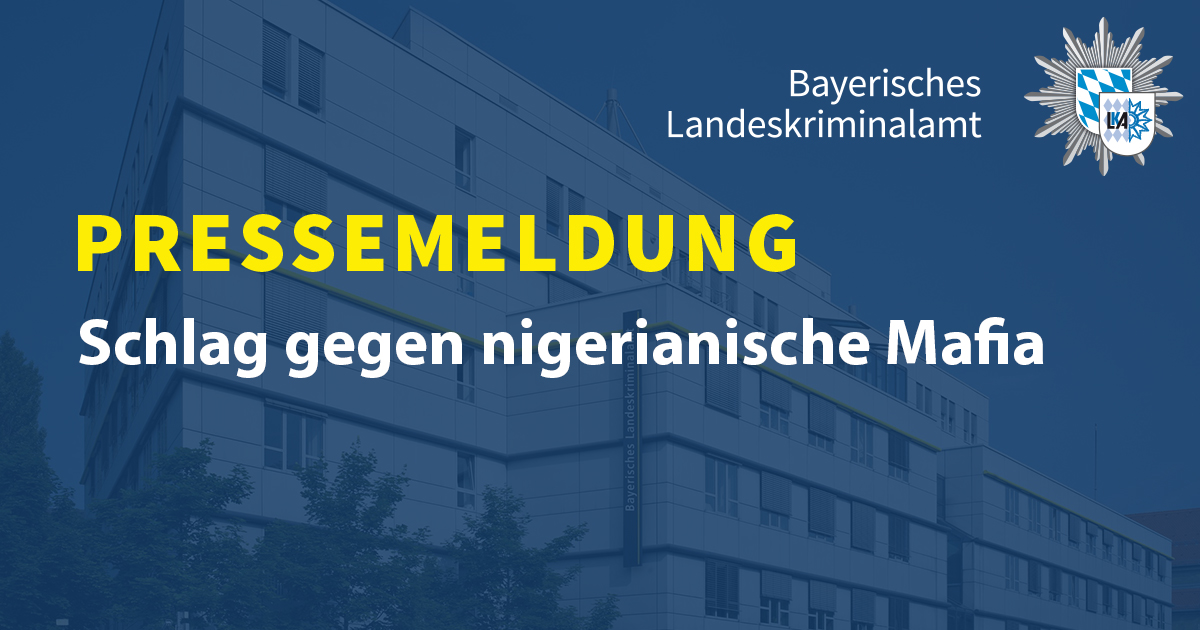 Schlag gegen Nigerianische Mafia: Mehr als 330 Einsatzkräfte durchsuchten gestern 19 Objekte in Bayern, Baden-Württemberg, Hessen und Hamburg. Dabei konnten elf Personen festgenommen werden. Alle Informationen: polizei.bayern.de/aktuelles/pres… @polizeiOBS @polizeiSWN