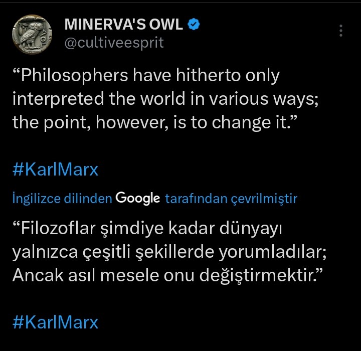 Ütopik bir yorumun altına imza atan Marx farklı görüşleri eşliğinde dünyayı değiştirme eylemini bizzat kendisi yapmıştı. Yoksa yanılıyor muyum? Hatalıysam eğer lütfen doğru bilgiler eşliğinde bizleri aydınlatın (!)