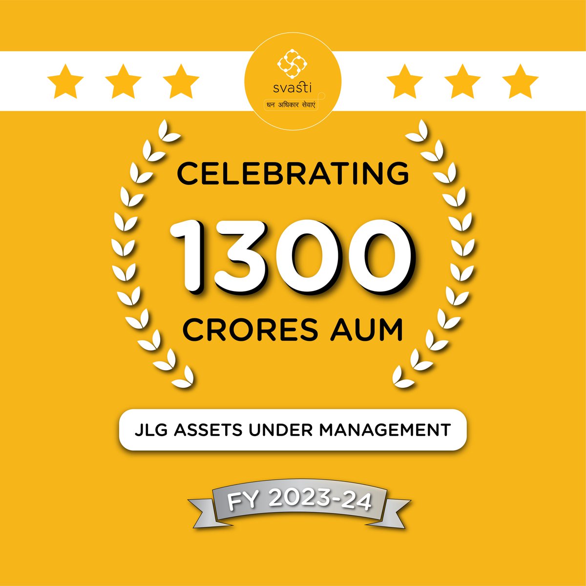 Svasti_IN's tweet photo. Thanks to the outstanding efforts of our teams and the trust of our customers our JLG Business division ended FY2023-24 with over Rs 1000 Crores disbursed in Loans, taking our Assets Under Management (AUM) to over Rs 1300 crores!
#InclusiveFinance #RightToFinance #GrowthAtSvasti https://t.co/KwwOl81Nv1