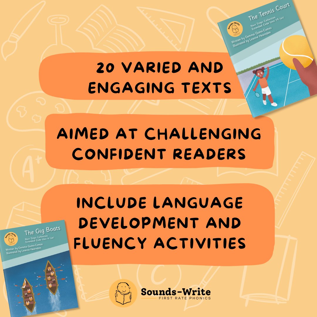 The Extended Code Next Steps Collection is here! This series offers confident readers the opportunity to develop stamina, vocabulary and fluency whilst putting skills and code knowledge learned in Sounds-Write lessons into practice. Get them in 🇦🇺 & 🇬🇧: sounds-write.co.uk/shop/