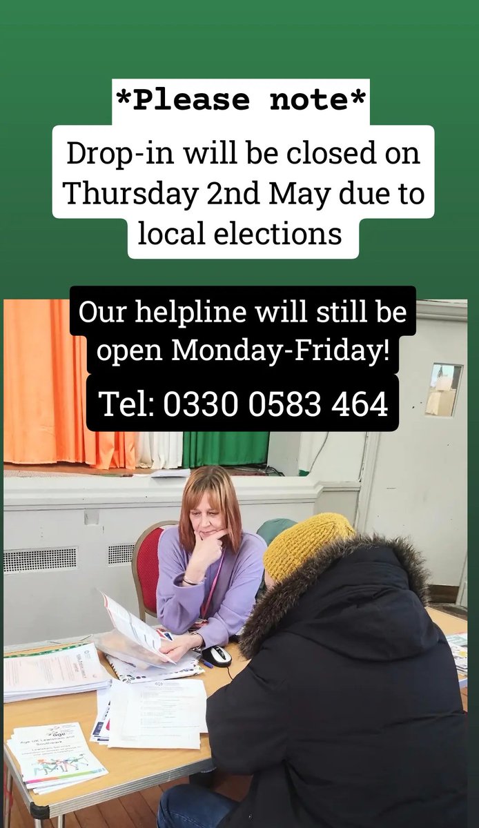 Come along to our friendly, free drop-in tomorrow 10:30am-12:30pm at the Lewisham Irish Centre SE6 2AZ @LewishamIrish!

Please note it will be closed next week for local elections (back on Thursday 9th May!)

#dropin #catford #ageuk #lewisham #artsandcrafts #informationandadvice