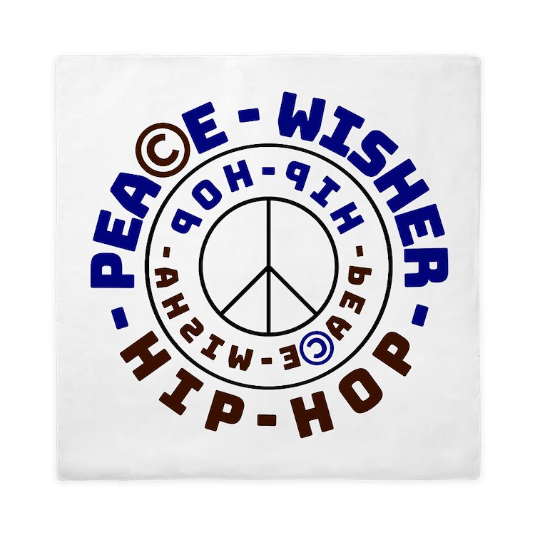 If youre looking 4 a new soft furnishings bed set, how about this #peace #centric white duvet case, with plenty of #rap appeal; courtesy of #Cafepress ... 2 read the flipped font, hold this image in front of a mirror ... 2 get this duvet visit CafePress & search 'Peace Wisher'