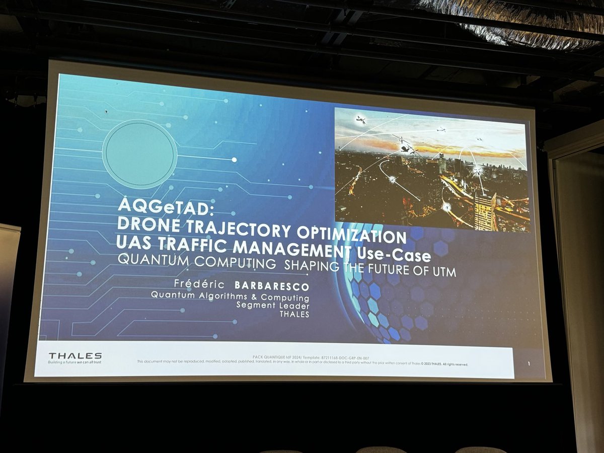 Optimiser le contrôle aérien notamment avec flottes de drones grâce au calcul #quantique par ⁦<a href="/Quandela_SAS/">Quandela</a>⁩ et ⁦<a href="/thalesgroup/">Thales Group</a>⁩ via #PackQuantique ⁦<a href="/iledefrance/">Région Île-de-France</a>⁩ ⁦<a href="/ADublanche/">Alexandra Dublanche</a>⁩ ⁦<a href="/vpecresse/">Valérie Pécresse</a>⁩ ⁦<a href="/sup_recherche/">Ministère Enseignement supérieur/Recherche/Espace</a>⁩ ⁦<a href="/Genci_fr/">Genci</a>⁩ ⁦<a href="/DGAC/">Direction générale de l'aviation civile 🇫🇷🇪🇺</a>⁩