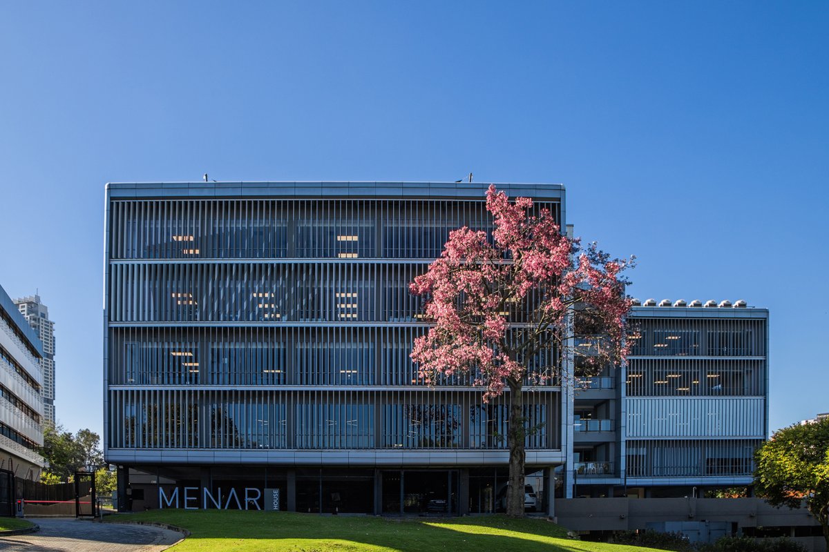 The elegant shade of our silk floss tree perfectly complements the #menar logo.