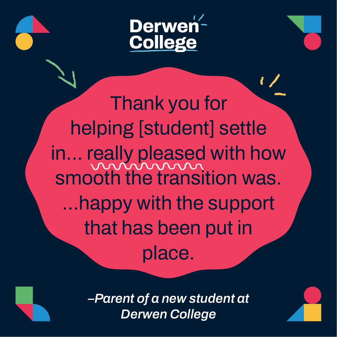 As we continue Celebrating Social Care this month, we would like to share feedback from a parent of a new student at Derwen College. #DerwenCollege #CelebratingSocialCare #SEND #care #shropshire #APlaceOfPossibility @SkillsForCare