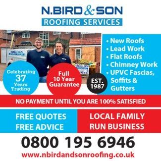 Do you need a new roof or your guttering repaired? Then give N Bird & Son a call on 0800 195 6946. They are a local roofing specialist with 50 years’ experience. Read more here: buff.ly/3tBqdwu #coventry #solihull #warwickshire #roofrepairs #roofreplacement #flatroof