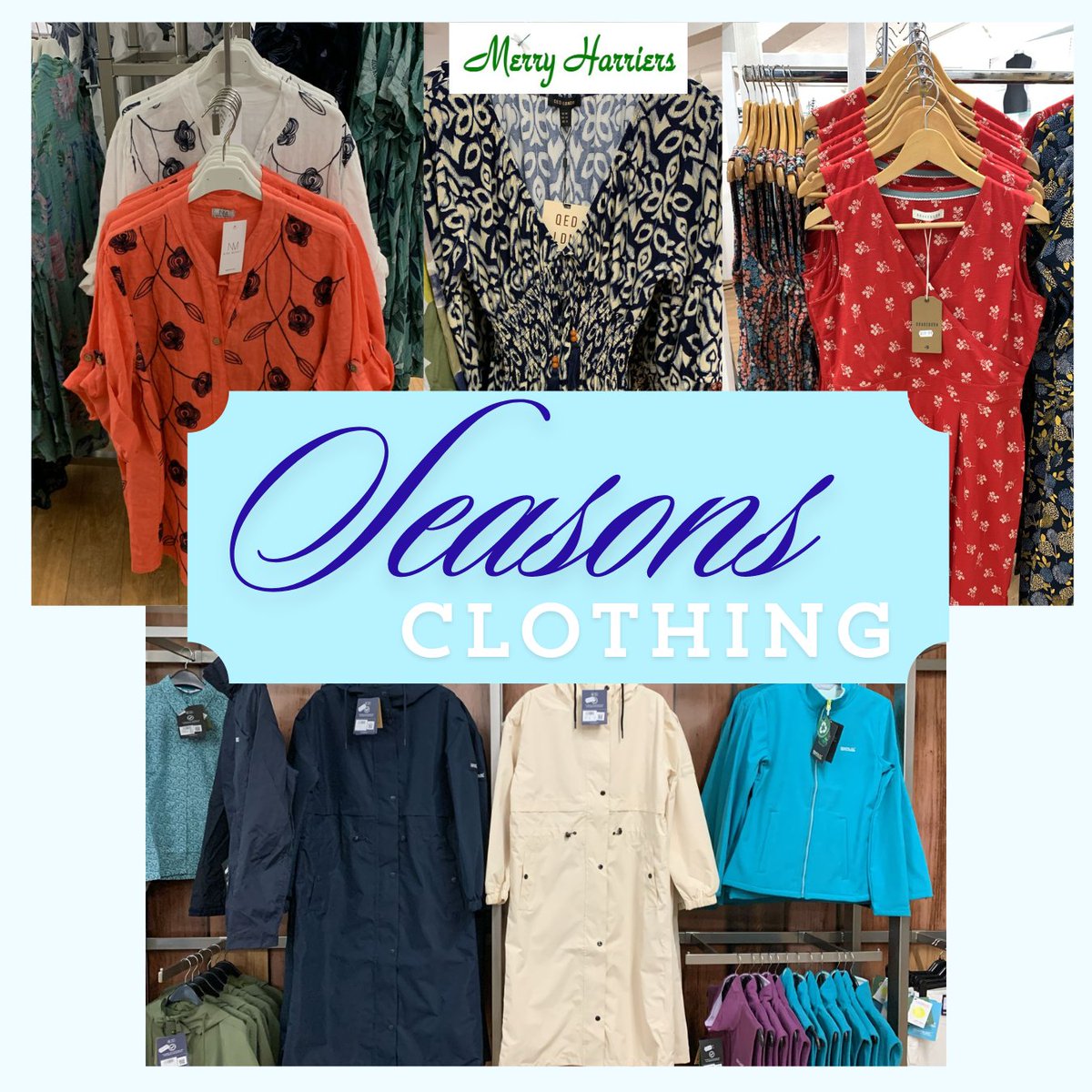Our new department 'Seasons Clothing' is open now!
You will find both Womens Clothing and Mens Clothing with labels such as Saloos, Envy, Brakeburn, Penny Plain, Regatta, lighthouse and more!
Only Available in-Store.
merryharriers.co.uk #gardencentre #shoppingdevon #clothing