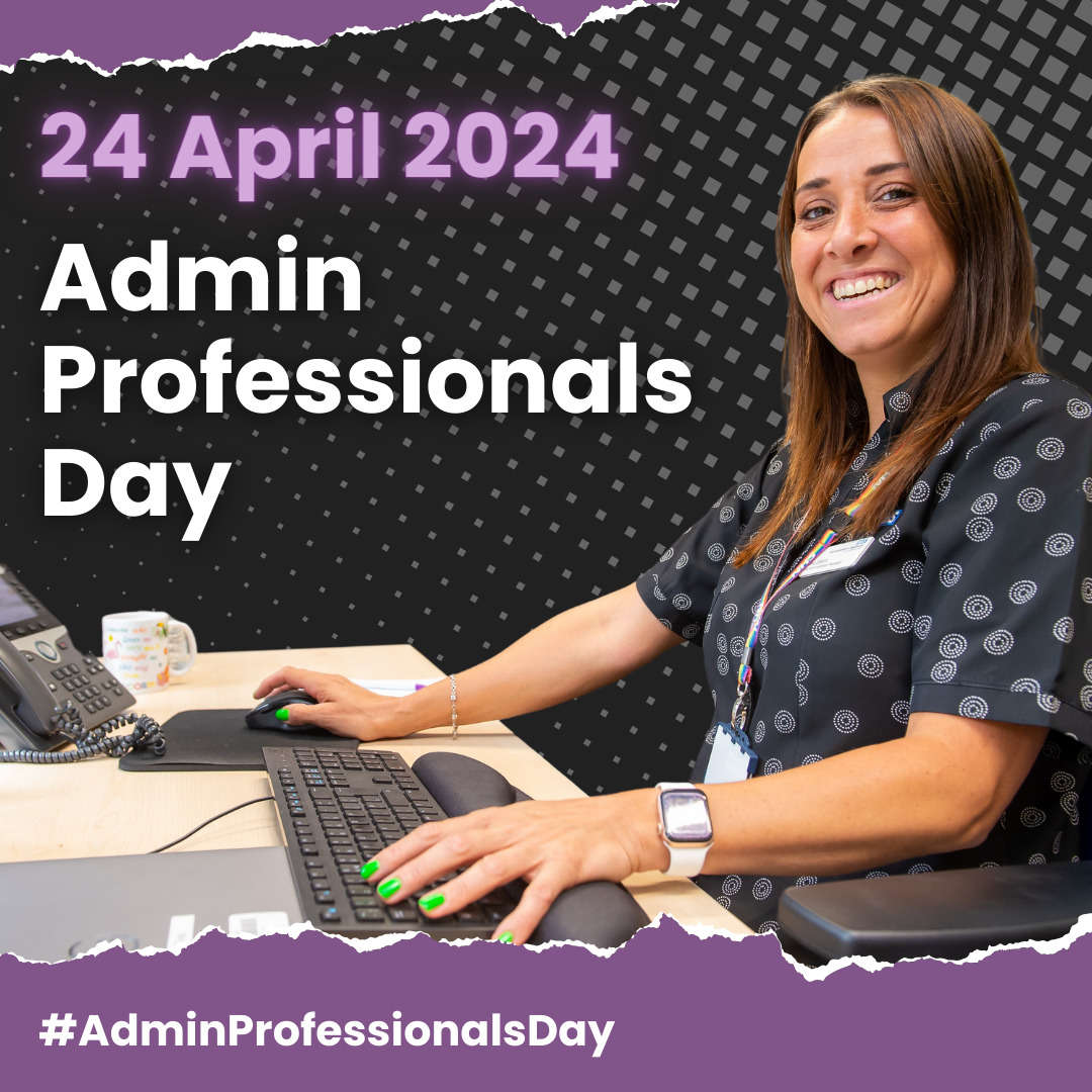 Today we celebrate #AdminProfessionalsDay. We want to thank all our admin staff across the Trust who work tirelessly, often behind the scenes, supporting our teams to ensure our services keep running smoothly. You are our unsung heroes. Thank you, we couldn’t do it without you!