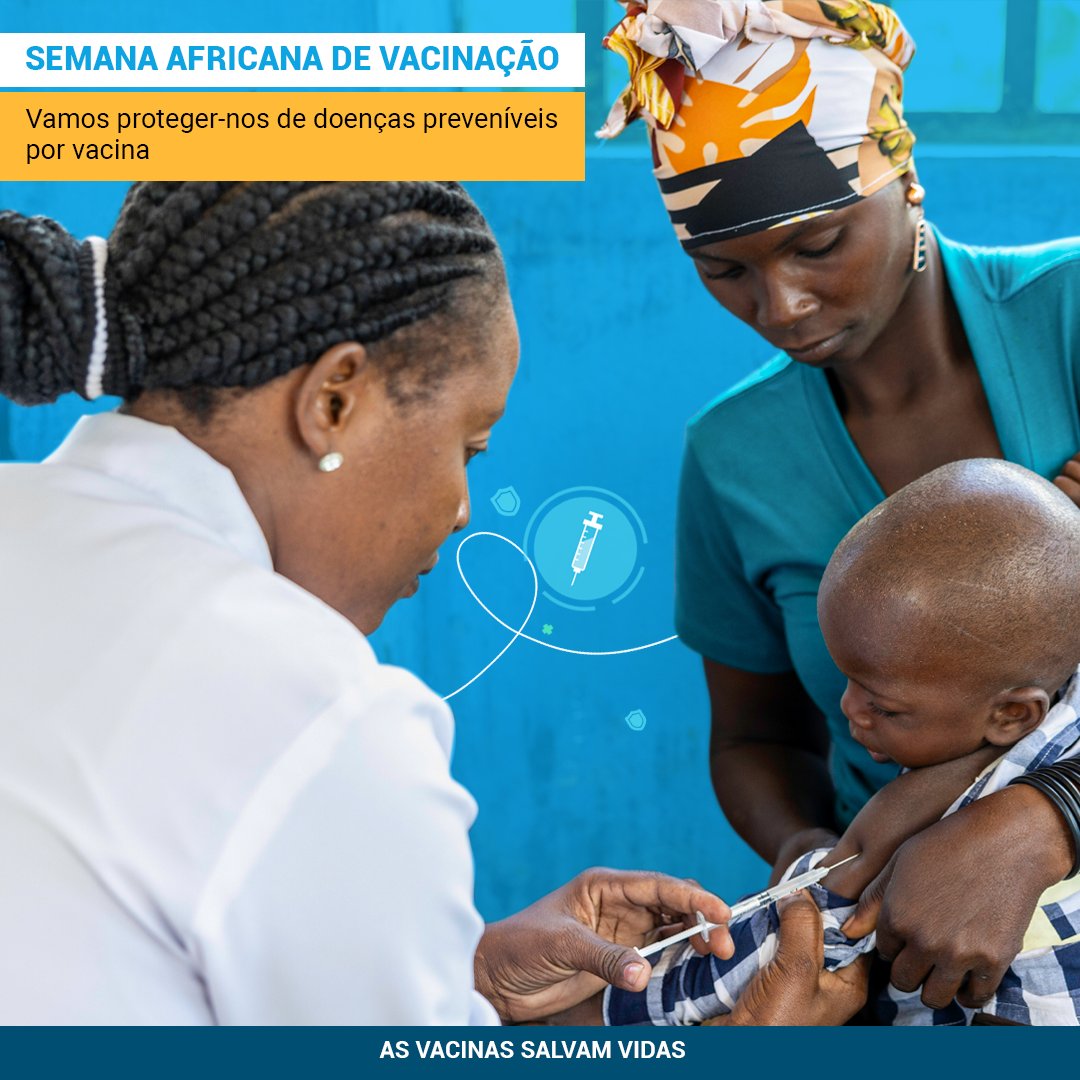 As vacinas salvam vidas! Arranca hoje a Semana Africana de Vacinação. O UNICEF em conjunto com o @SaudeMisau, @OMSMocambique, @Gavi, e outros parceiros juntam-se a esta iniciativa para promoção da vacinação em #Moçambique. #AsVacinasSalvamVidas #VaccinesWork