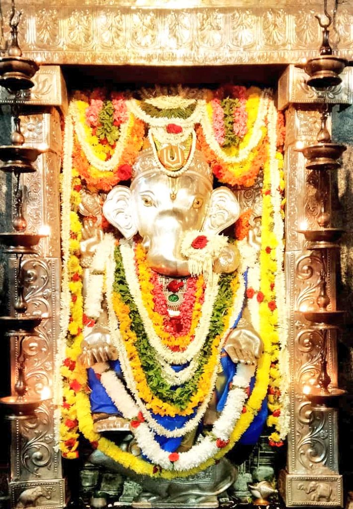 Anegudde Shri Vinayaka Kumbashi #Kundapura Today's Alankara 🙏