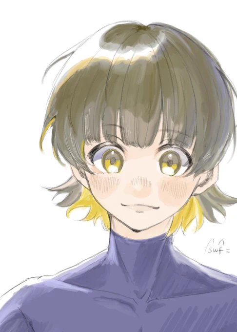 線画も塗りも苦手なのでこれくらいザクザクふんわり描きたい