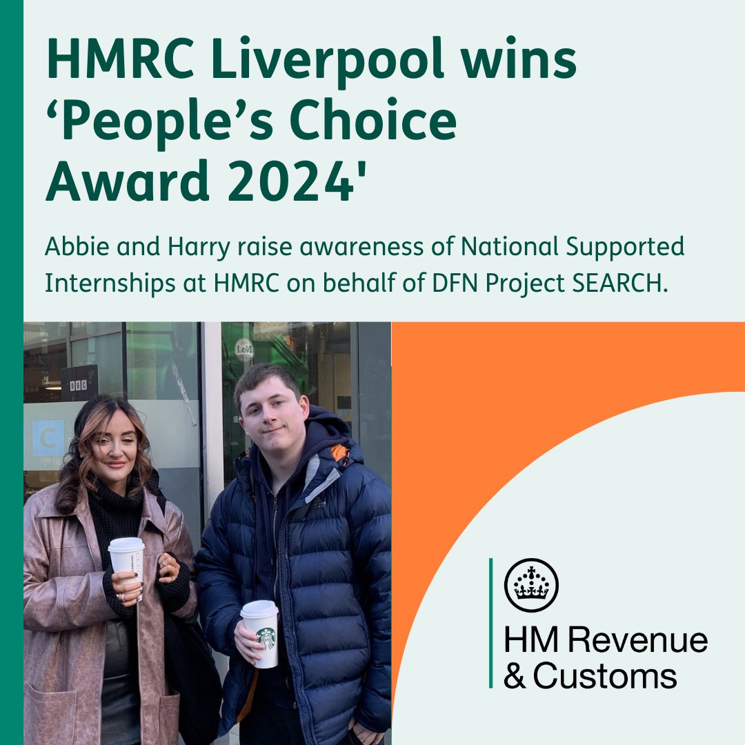 Congrats to Abbie, Harry, and our Liverpool Regional Centre for winning the 'People's Choice Award' from DFN Project SEARCH, for promoting National Supported Internships! 🏆 Proud to support neurodiverse youth in partnership with @dfnsearch @Hftonline @lpoolcouncil @COLCollege