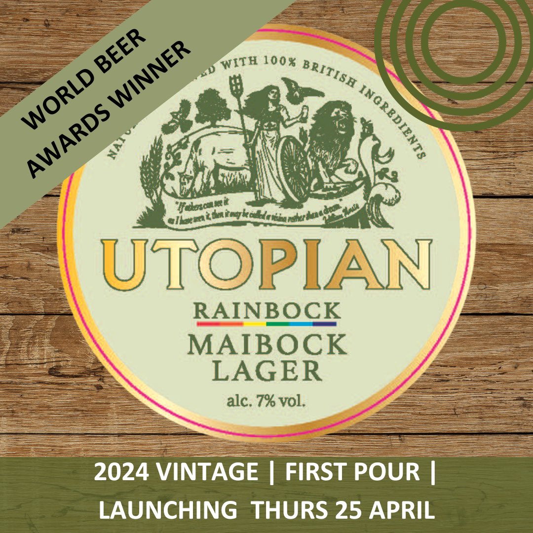 BEER LAUNCH THURSDAY 25 APRIL This week we’re excited to be a launch venue for Utopians annual Maibock release. Join us Thursday to celebrate the Spring with this delight of a beer! Rich, bready, lightly hopped bock that has been gently conditioning over the long winter months